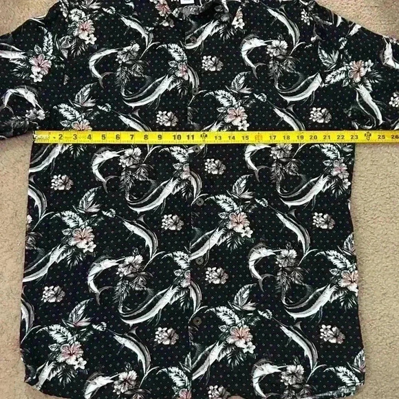 Margaritaville Men’s XL Hawaiian Tropical All Over Print Shirt - Picture 5 of 8